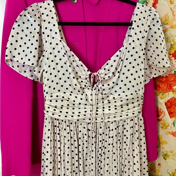 JCrew Cream & Black Polka Dot Maxi Dress. NWT. Size 8 - Picture 3 of 8